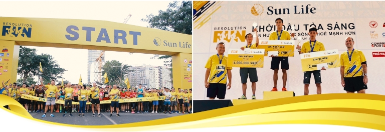 Công ty bảo hiểm nhân thọ Sun Life Việt Nam tổ chức đường chạy khởi đầu tỏa sáng