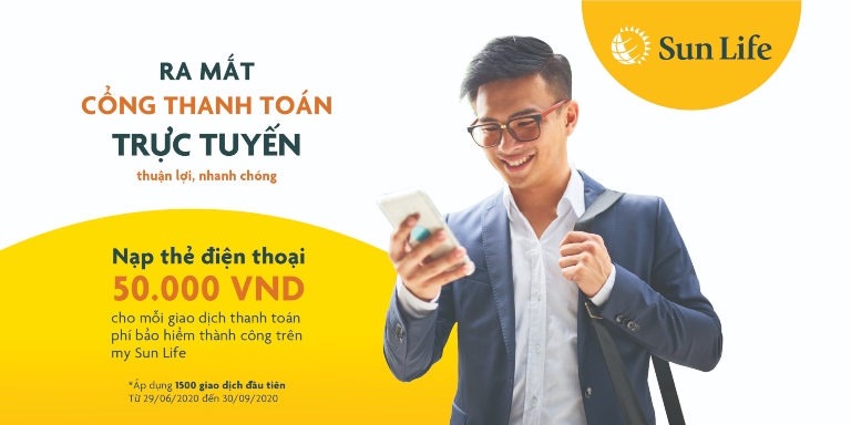 Bảo hiểm nhân thọ Sun Life Việt Nam khuyến khích Khách hàng thanh toán phí bảo hiểm không dùng tiền mặt